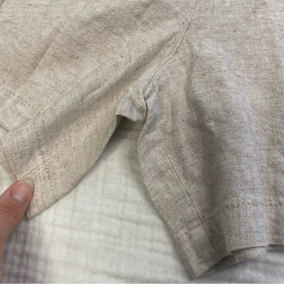 NWT Banana Republic Tan Cream Linen Blend Flowy Chino Shorts Belt Pockets 16 - Picture 7 of 13